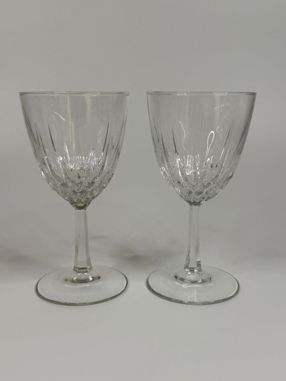 Vintage Cristal d'Arques Durand Diamante Wine Glass, 5.75" tall